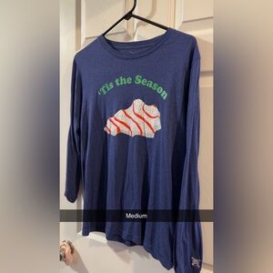 Blue 'Tis the Season Long Sleeve Shirt